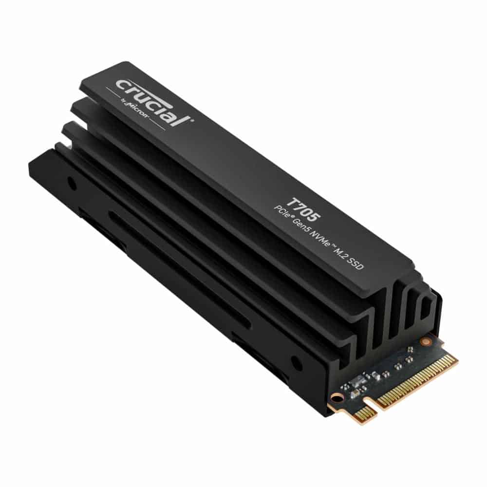 (image for) Crucial T705 2TB M.2 NVMe PCIe 5.0 SSD/Solid State Drive with Heatsink
